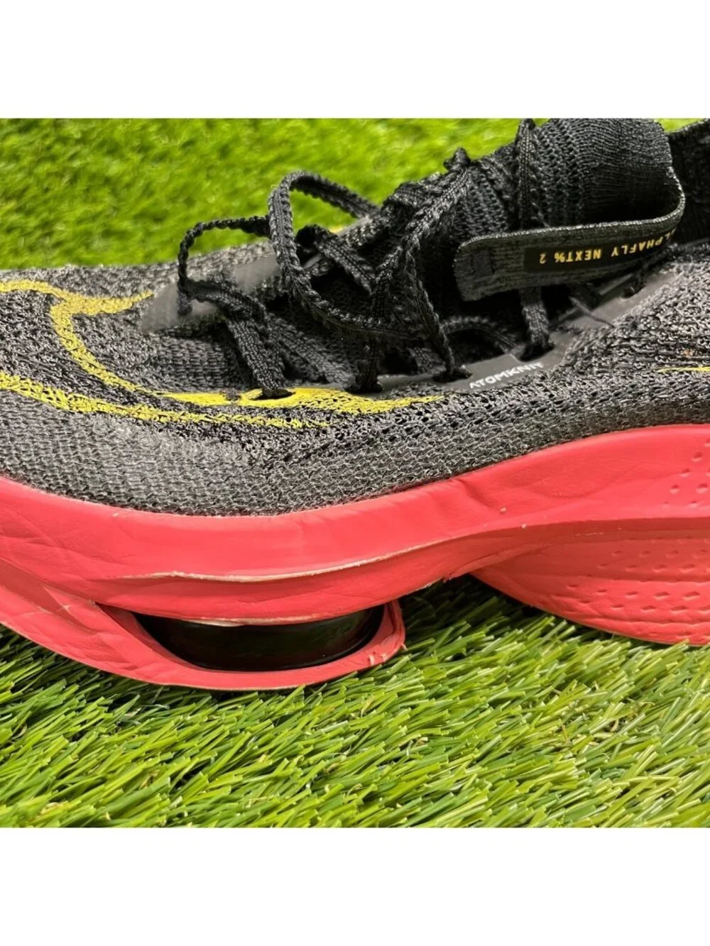 Nike Air Zoom Alphafly Next% 2 Womens Size 8 Black Orange Running Shoes Sneakers